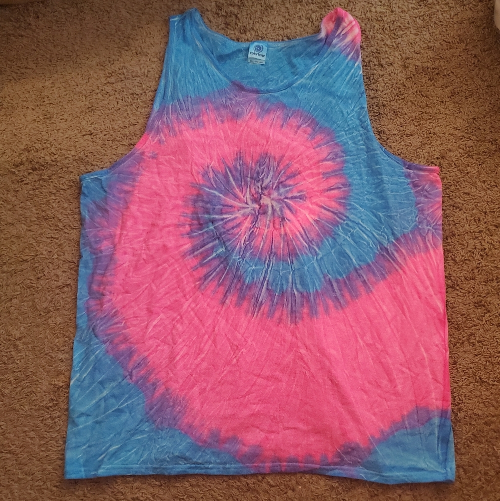 Men's Big + Tall 3XL Tie-Dye Tank Top